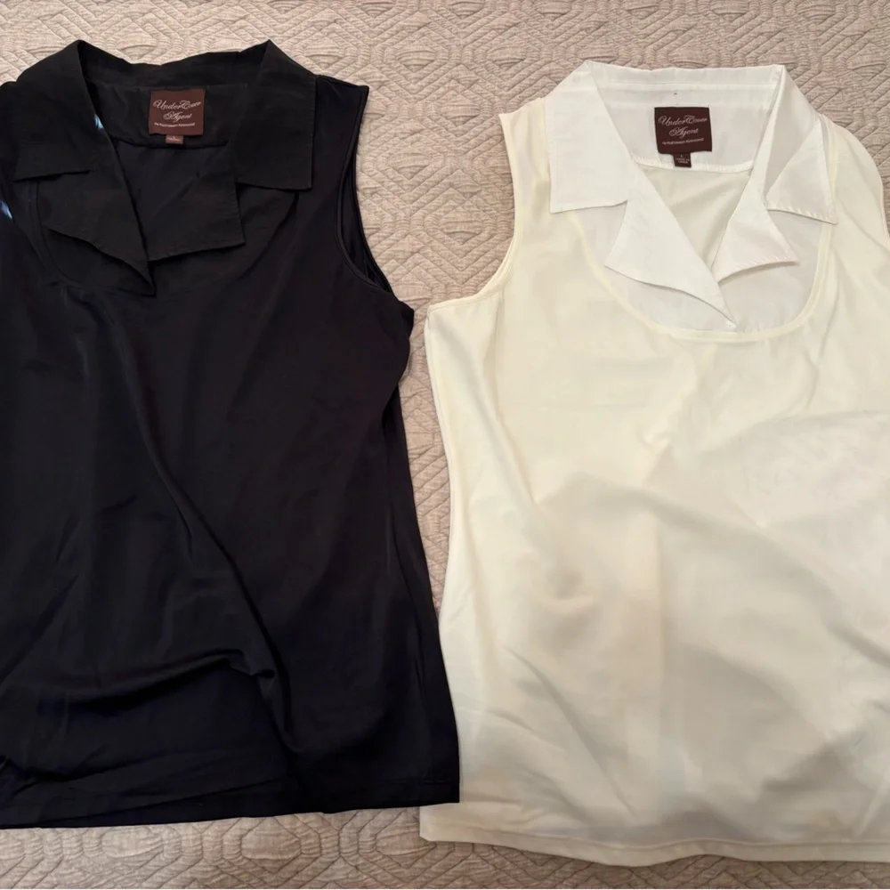UnderCover Agent Kathleen Kirkwood Illusion Collar Layered Top L - Picture 1 of 5